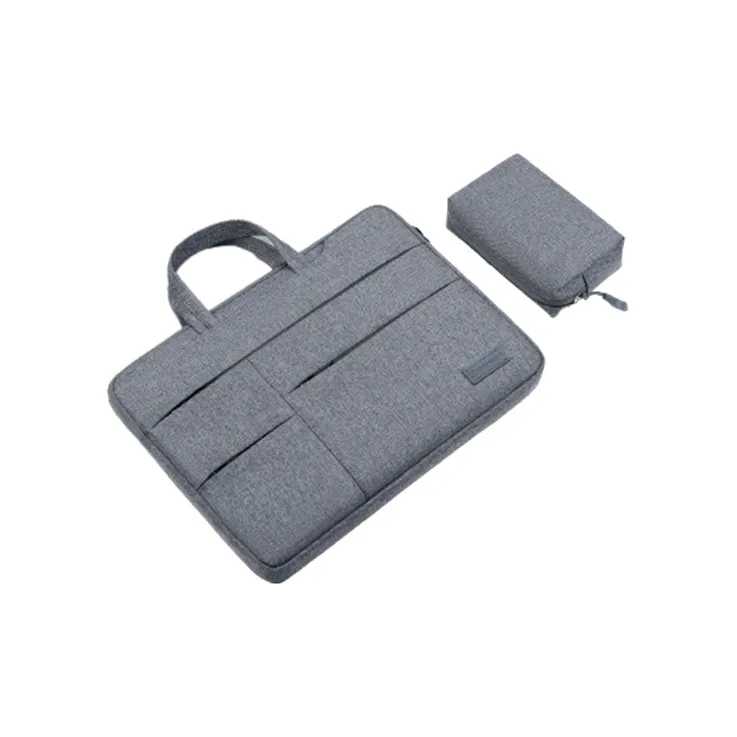 BRINCH Oxford Portable Laptop Bag Regular Unisex Black/Dark Gray/Light Gray/Pink-3
