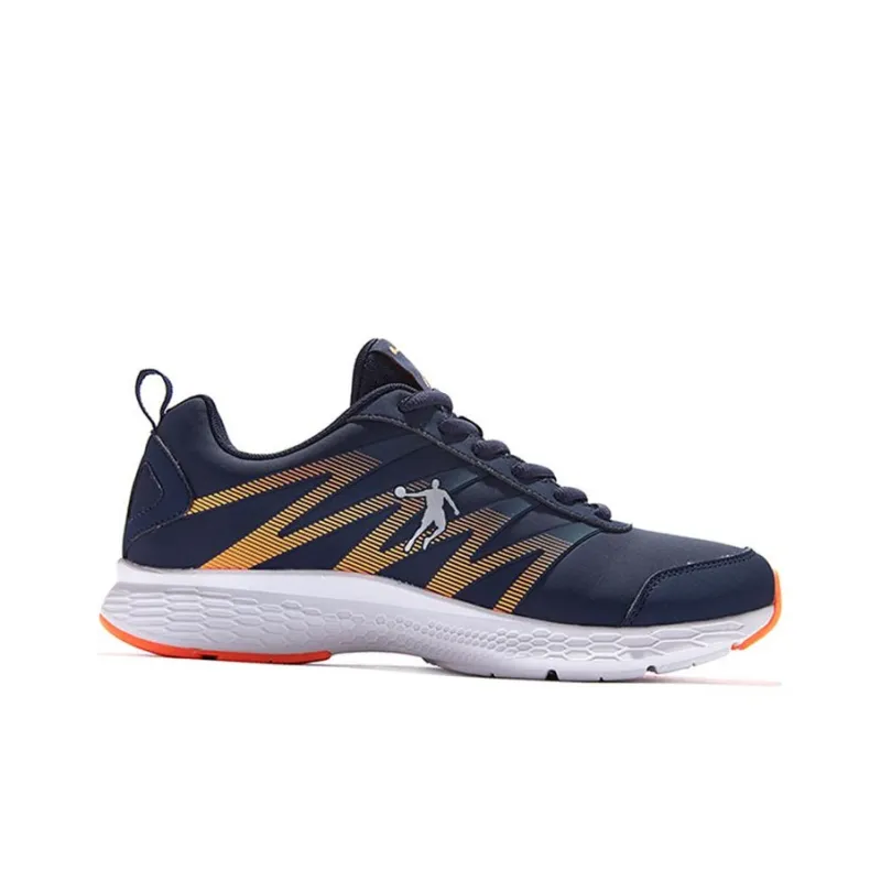 QIAODAN Cushioning Wear Resistant Low Top Casual Running Shoes Men's Blue Orange-1