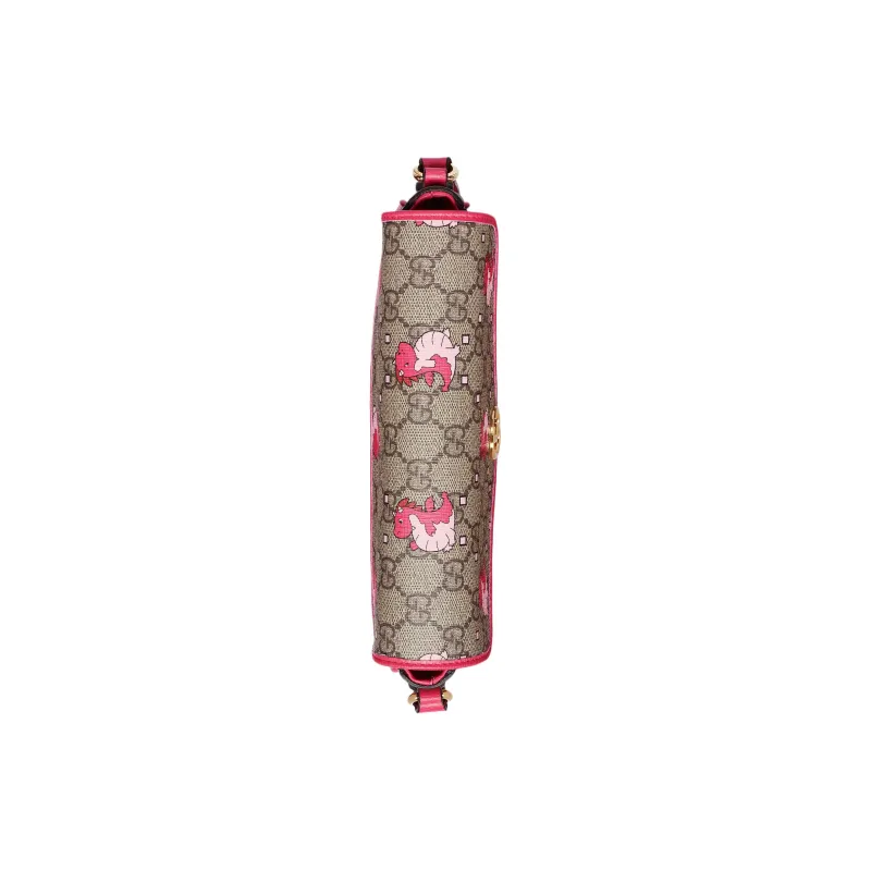 GUCCI Canvas Leather Binding Crossbody Bag, Shoulder Bag Women's-5