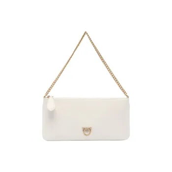 PINKO Cow Leather Handbag Women's White