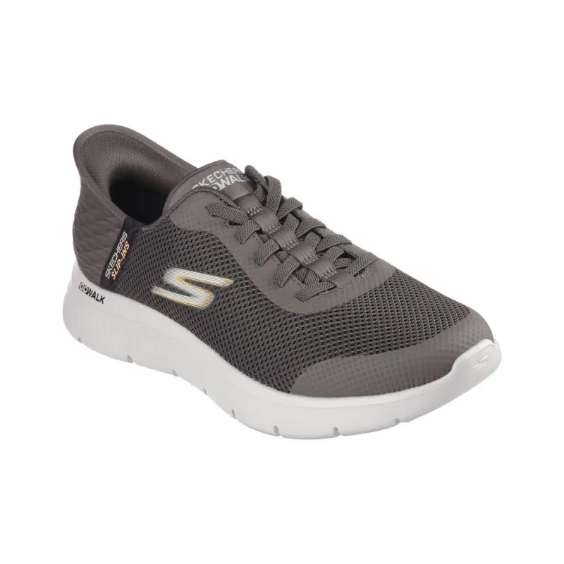 Skechers Go Walk Fle Anti Slip Wear Resistant Low Top Running Shoes Men's Brown-2
