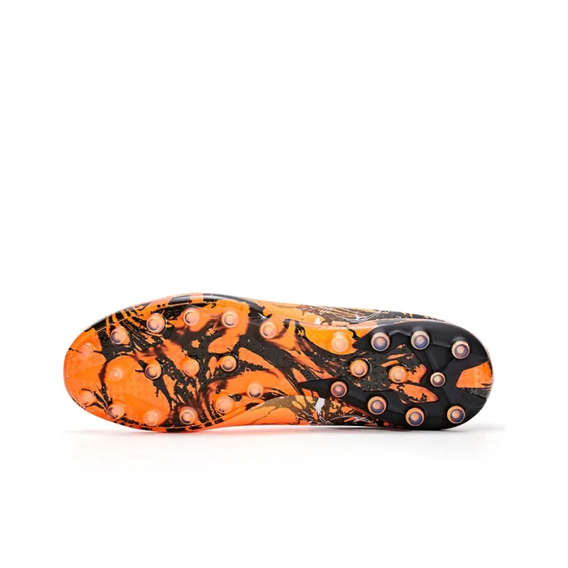 Joma MG Rubber Short Studs Artificial Ground Anti Slip Wear Resistant Soccer Shoes Men's Orange White-4