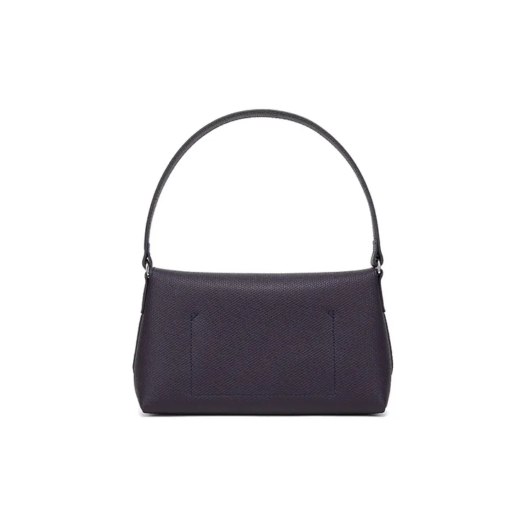 LONGCHAMP Roseau Grain Cow Leather Handbag Shoulder Bag Women's Purple-3