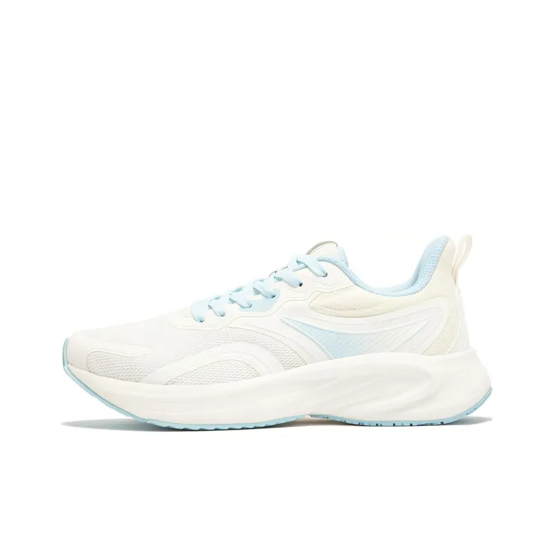 361° Cushioning Anti-Slip And Wear-Resistant Low-Top Running Shoes Women's White Blue-0