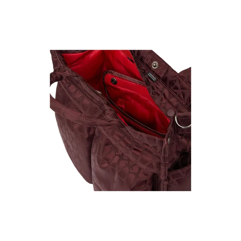 Valentino PORTER Collaboration Nylon Tote Bag Shopping Bag Shoulder Bag Crossbody Bag Handbag Men's Bordeaux Red-6