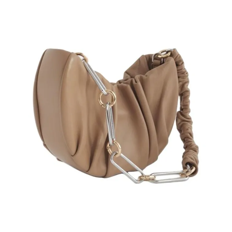 QULU Lambskin Shoulder Bag Regular Women's White/Milk Coffee/Olive Green/Light Blue/Custard/Light Purple-9