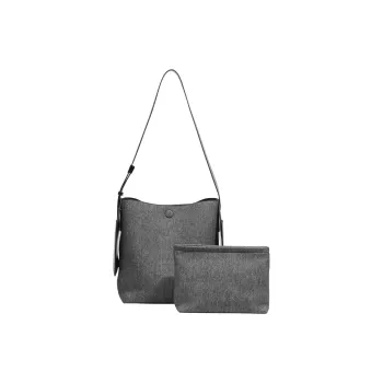 Tanita West Cow Leather Bucket Bag, Shoulder Bag Women's Gray