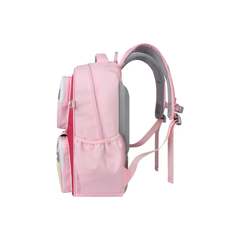 YOME Polyester Backpack Large Size Unisex Blue/Pink-6
