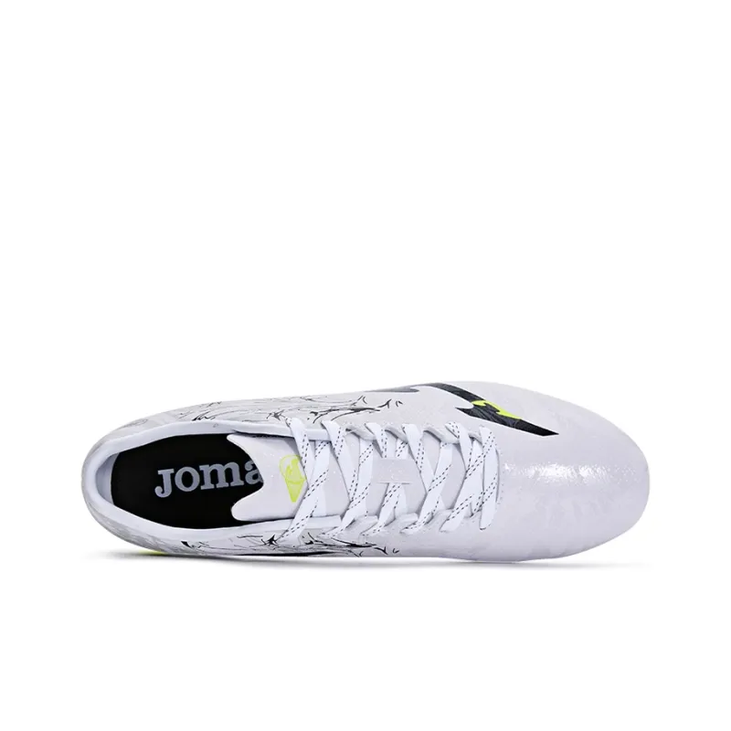 Joma AG Rubber Short Studs Anti Slip Wear Resistant Soccer Shoes Men's White Black-3