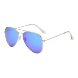 Silver Frame Blue Mirrored