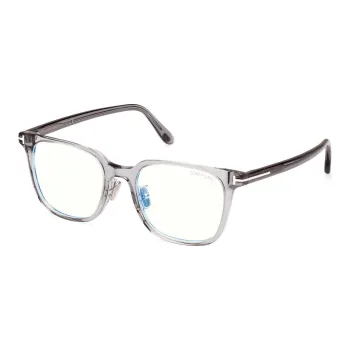 TOM FORD Plate Frame Rectangular Eyeglass Frames Unisex Gray