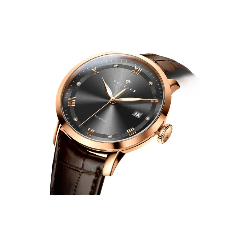 PONIGER Automatic Mechanical Movement Watch Men's Watches Gray Dial P9.17-B-30