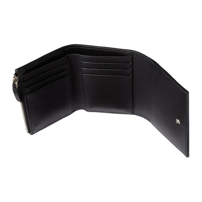 Valentino Vlogo Calfskin Wallet Mini Men's Black-3