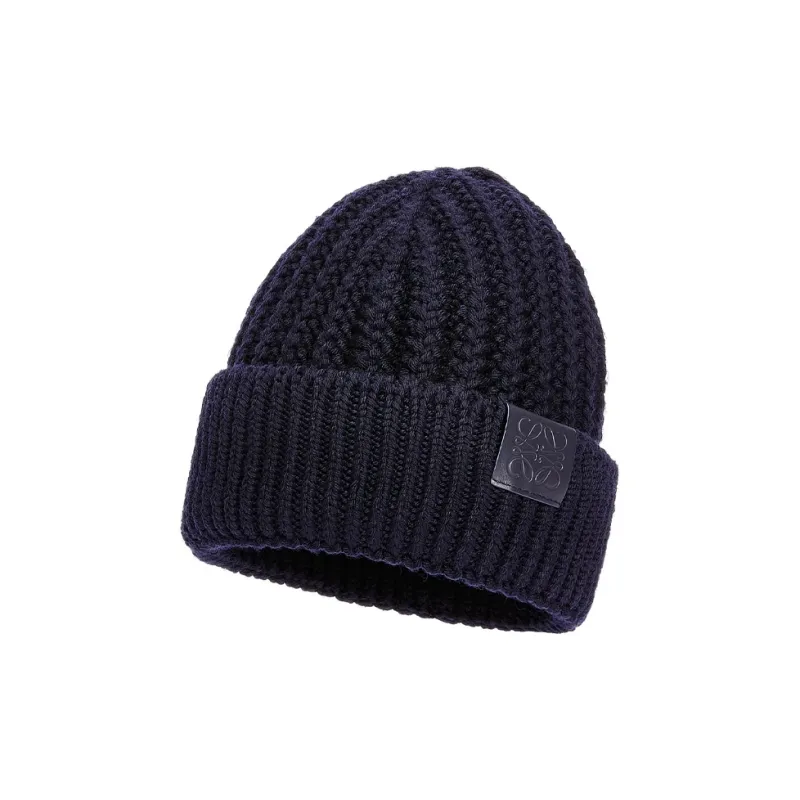 LOEWE Wool Beanies Women's Blue-1