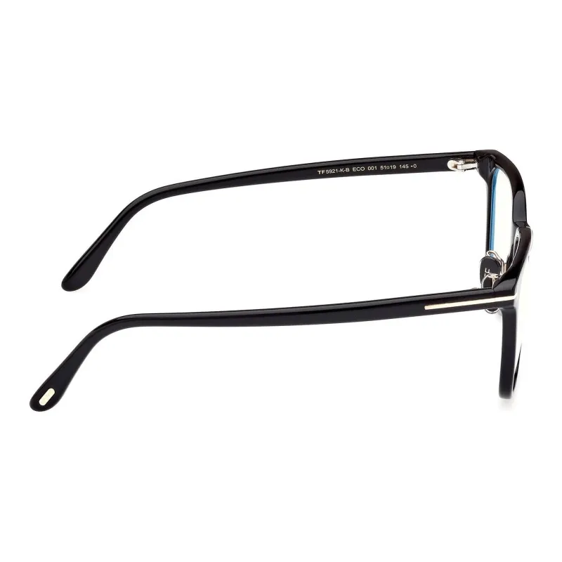 TOM FORD Plate Rectangular Eyeglass Frames Unisex Black-3