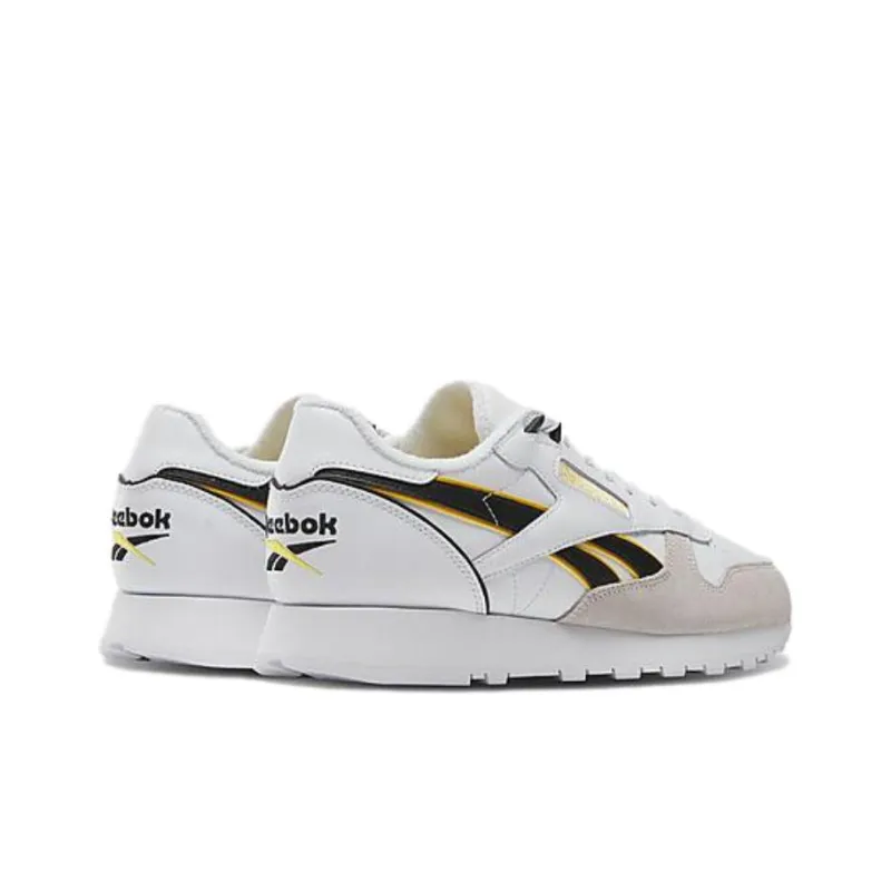 Reebok Classic Leather 'White Black Yellow'-3