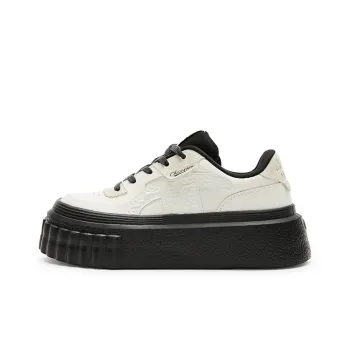 Champion Pompadour Shoes Champ Creeper 1 Low Top Skateboard Shoes Women's Black White