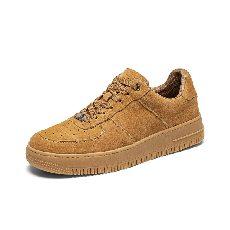 12345 Low Top Skateboard Shoes Men's Yellow-1