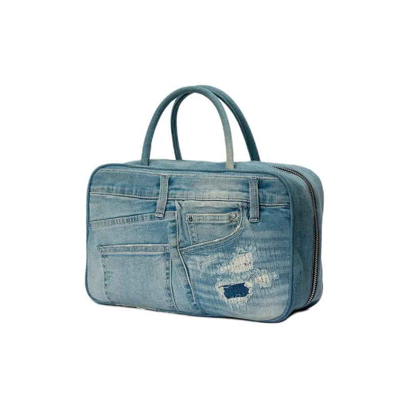 Margin Goods Denim One Shoulder Handbags Small Size Women's Blue-1