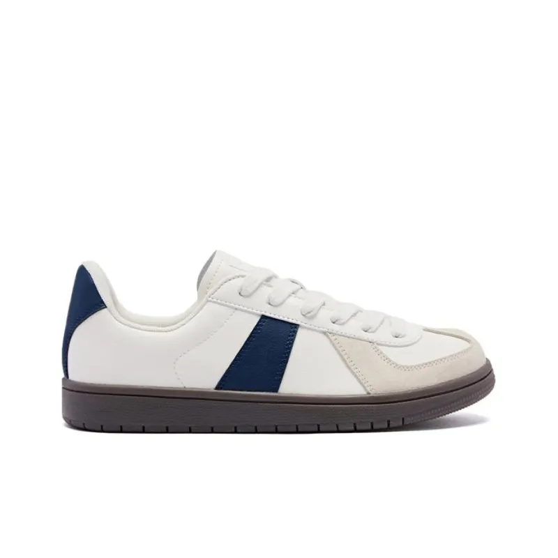 QIAODAN German Army Trainers Anti Slip Wear Resistant Low Top Skateboard Shoes Women's Blue White-1