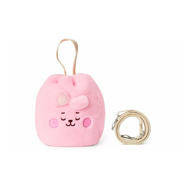 LINE FRIENDS BT21 Polyester Bucket Bag, Shoulder Bag, Crossbody Bag Women's Pink-1