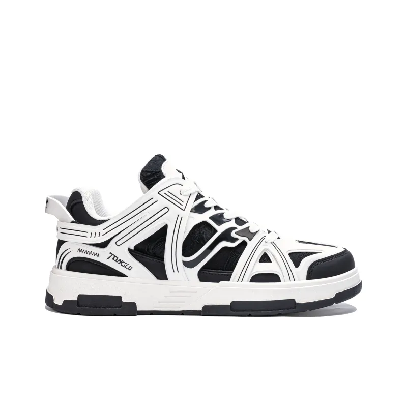 Same way Chu Ce Series Skateboard Shoes Unisex Low Top Black/White-2