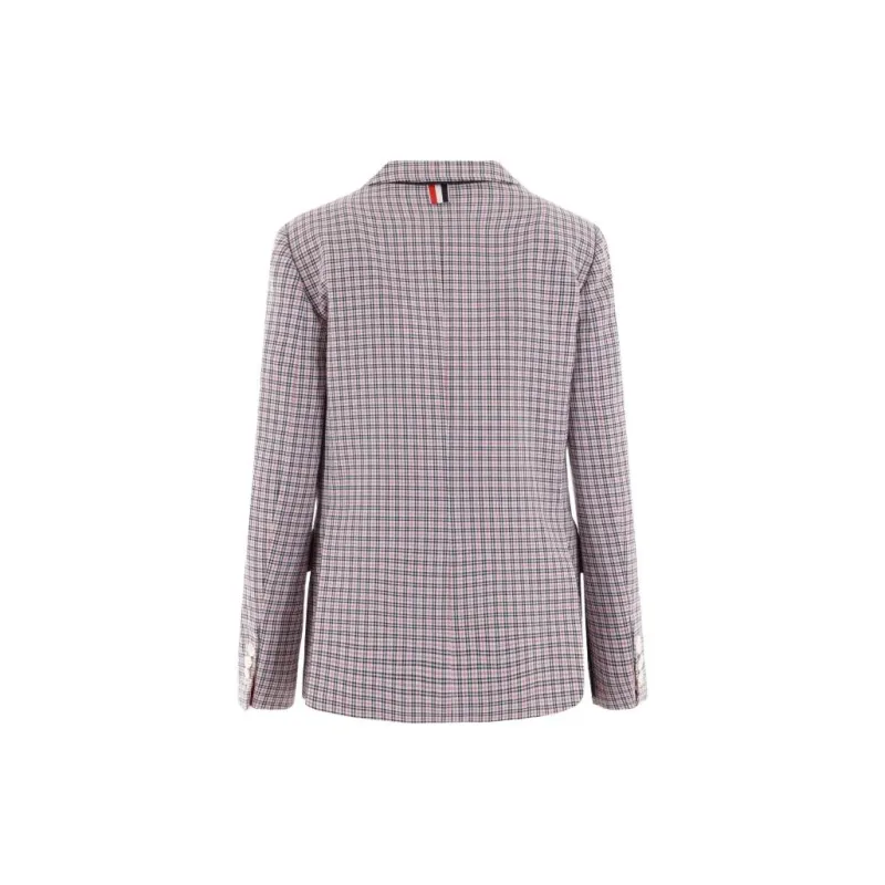 THOM BROWNE Checked Single Breasted Tailored Blazer-1