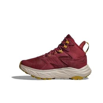 HOKA ONE ONE Anacapa Cushioning Anti Slip And Wear Resistant Mid Top Running Shoes Men's Deep Red