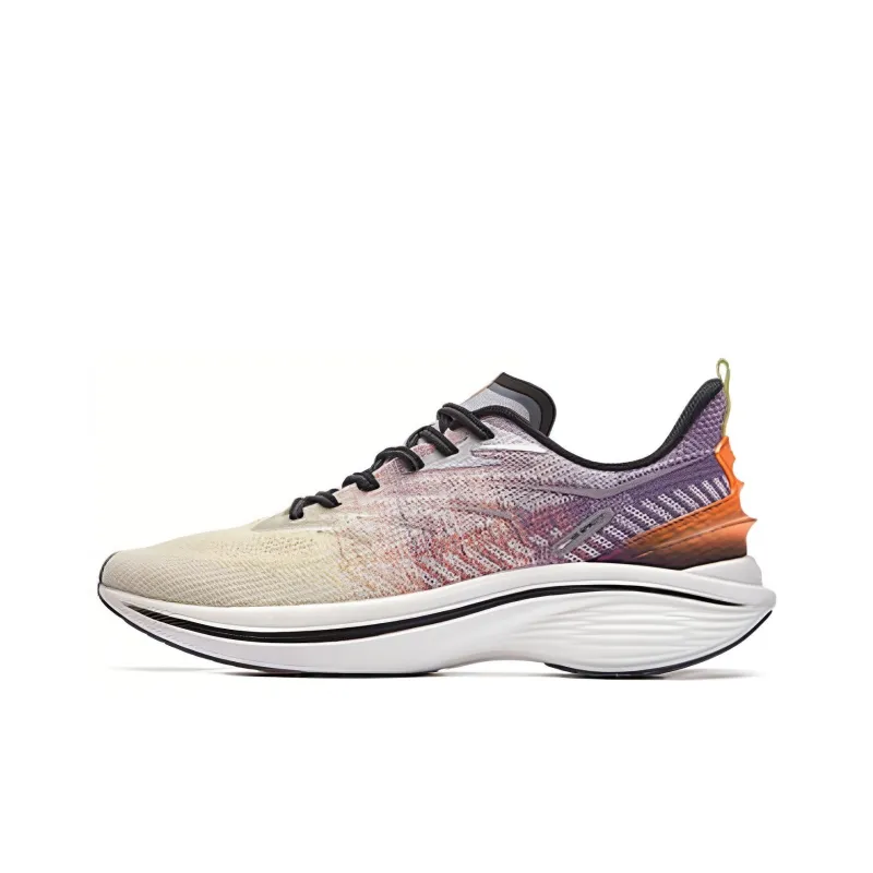 Erke Strange Bullet 3.0 Running Shoes Men Low Top Neon Orange/White/Purple-0