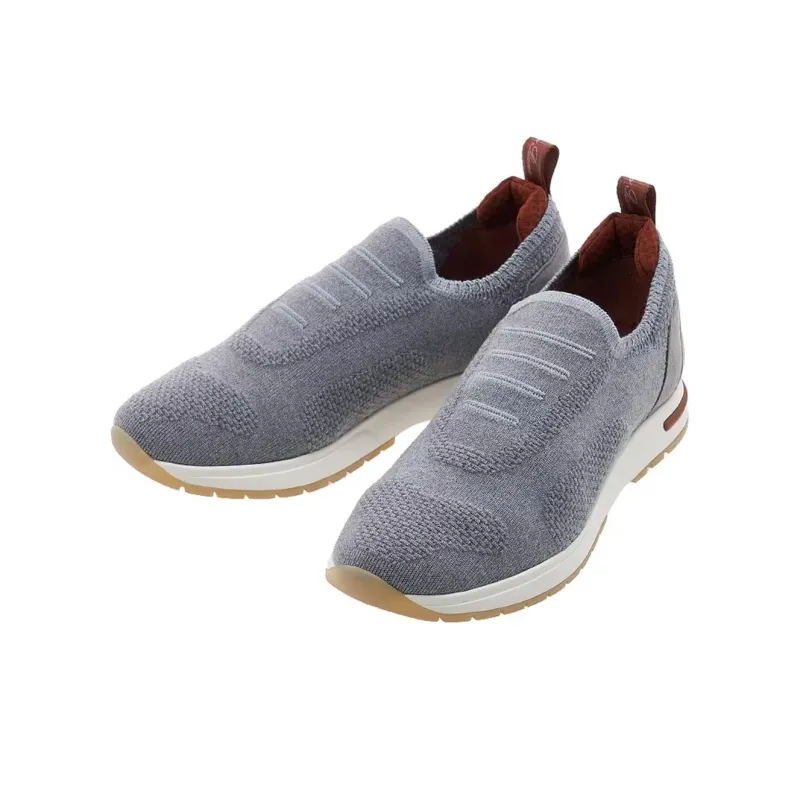 Loro Piana Low Top Casual Shoes Women's Gray-1