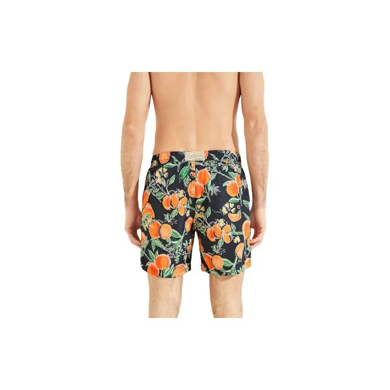 GUESS Fruit Woven Swim Trunks Casual Shorts Men's Black-1