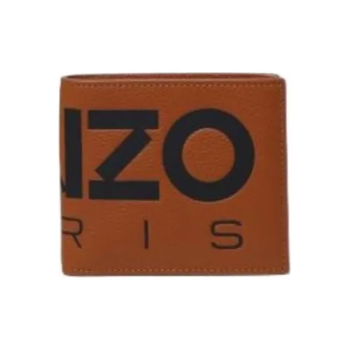 KENZO Cow Leather Wallet Men's Brown