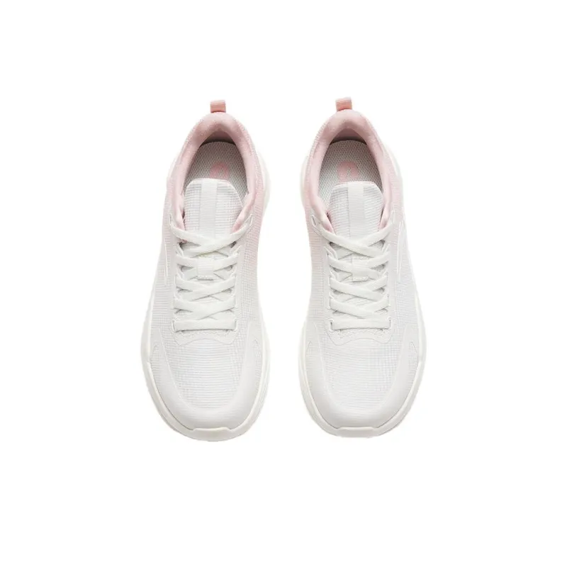 Anta Walking Shoes Collection Anti Slip Wear Resistant Low Top Training Shoes Women's White Pink-2