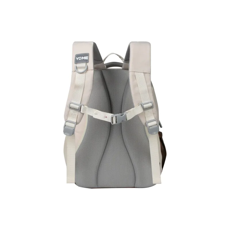 YOME Polyester Backpack Large Size Unisex _Nsec Obsidian Black/Khaki-9