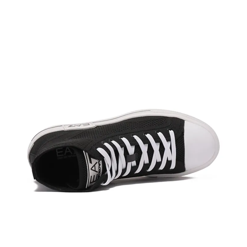 EMPORIO ARMANI EA7 High Top Skateboard Shoes Unisex Black-4