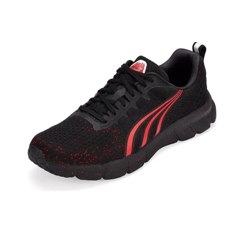 DO WIN Critical 1 Abrasion Resistant Breathable Low Top Running Shoes Unisex Black Red-2