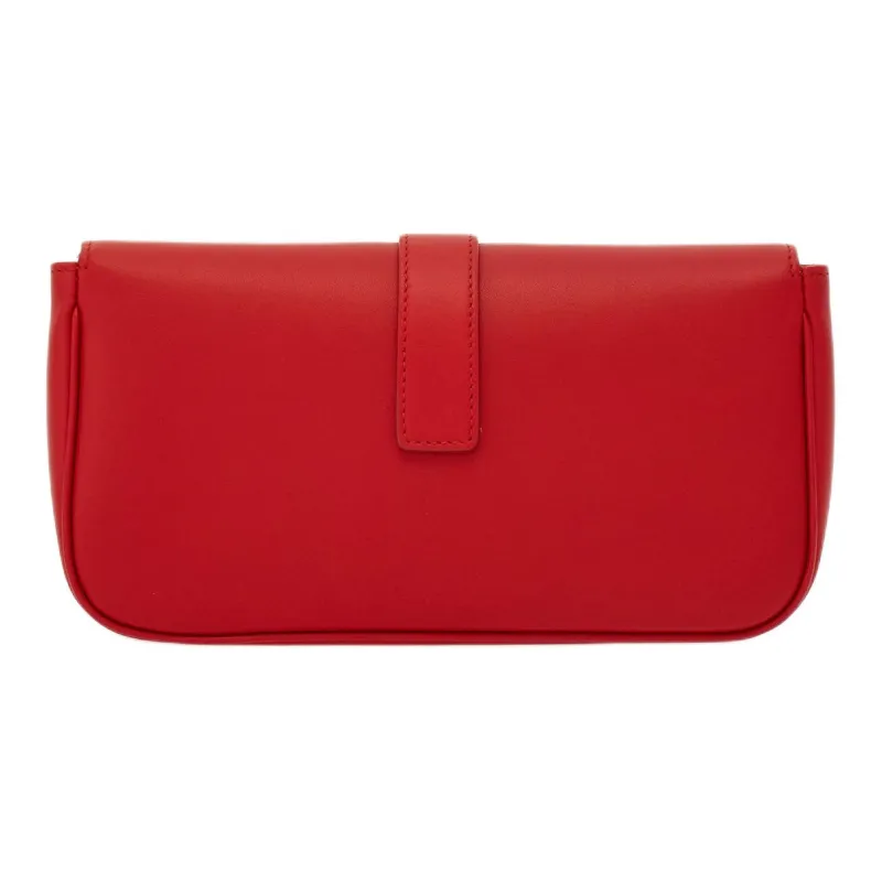 FERRAGAMO GANCINI Calfskin Handheld Shoulder Bag, Crossbody Bag Mini Women's Flame Red-2