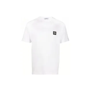 STONE ISLAND Logo Patch Crewneck T Shirt