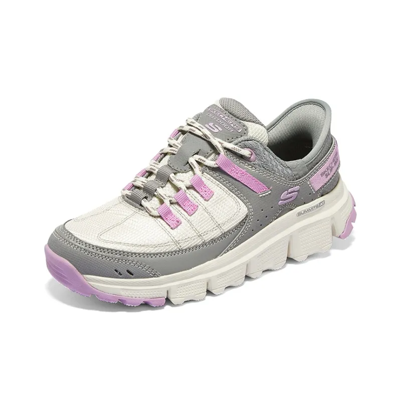 Skechers Summits AT Cushioned Wear Resistant Breathable Supportive Lightweight Low Top Running Shoes Women's Gray White-2