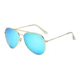 Gold Frame with Ice Blue Lens