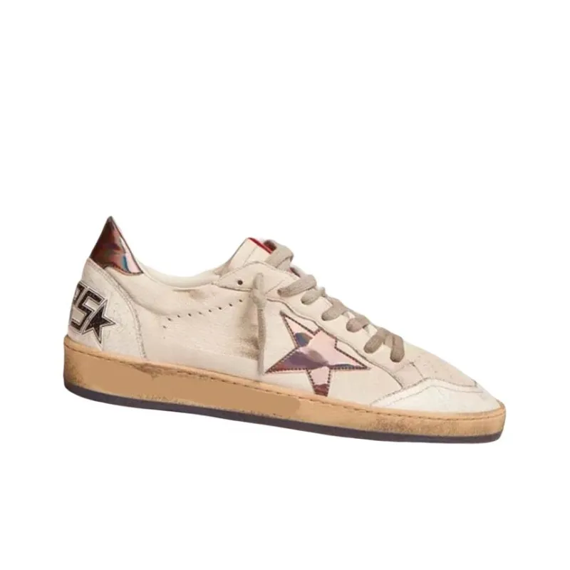 Golden Goose Ball Star Stylish Skateboarding Shoes Men's White-1