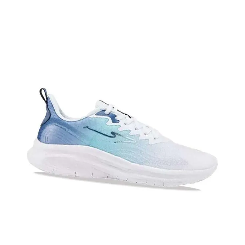 Erke Shock Absorbing, Non Slip, Wear Resistant, Breathable And Lightweight Low Top Running Shoes Men's White Blue-1