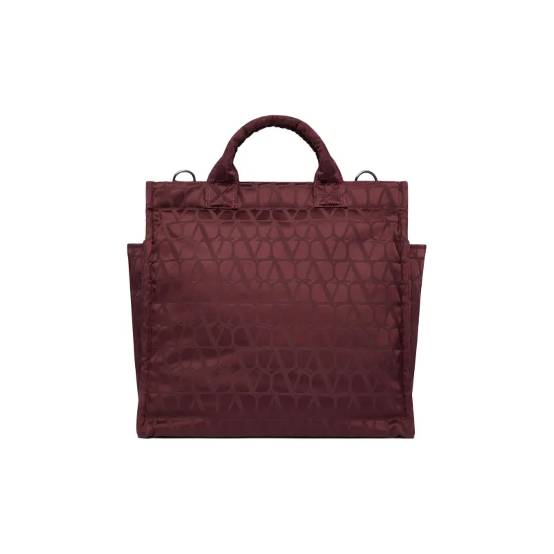 Valentino PORTER Collaboration Nylon Tote Bag Shopping Bag Shoulder Bag Crossbody Bag Handbag Men's Bordeaux Red-3