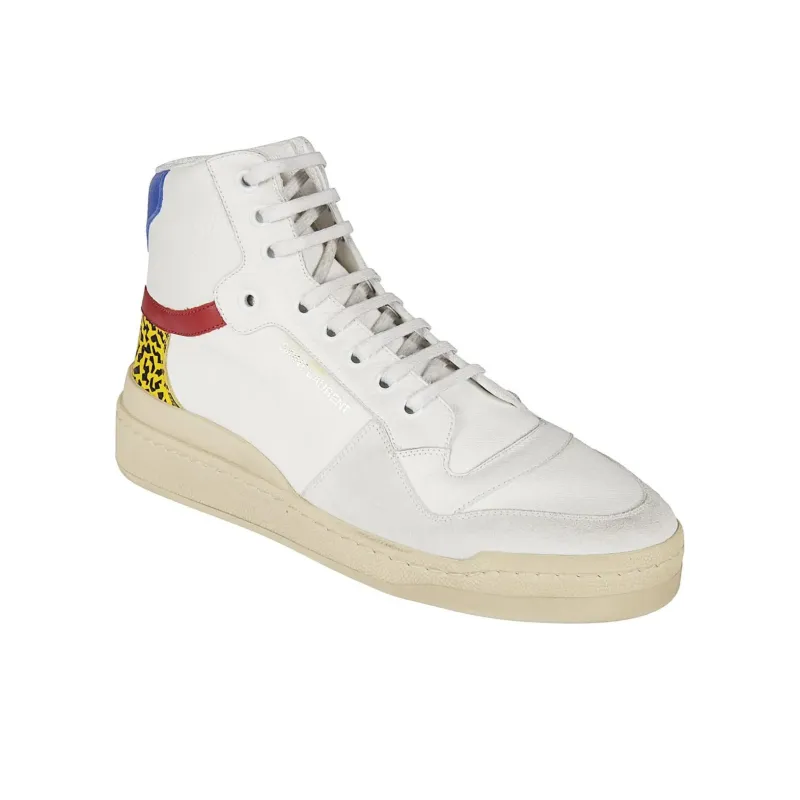 SAINT LAURENT SL-24 Mid-top Lace-up Sneakers-1