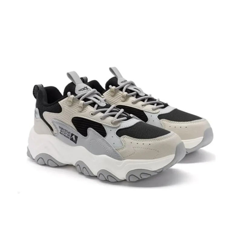 XTEP Cushioned Slip-Resistant Low-Top Outdoor Shoes Men's Gray-2