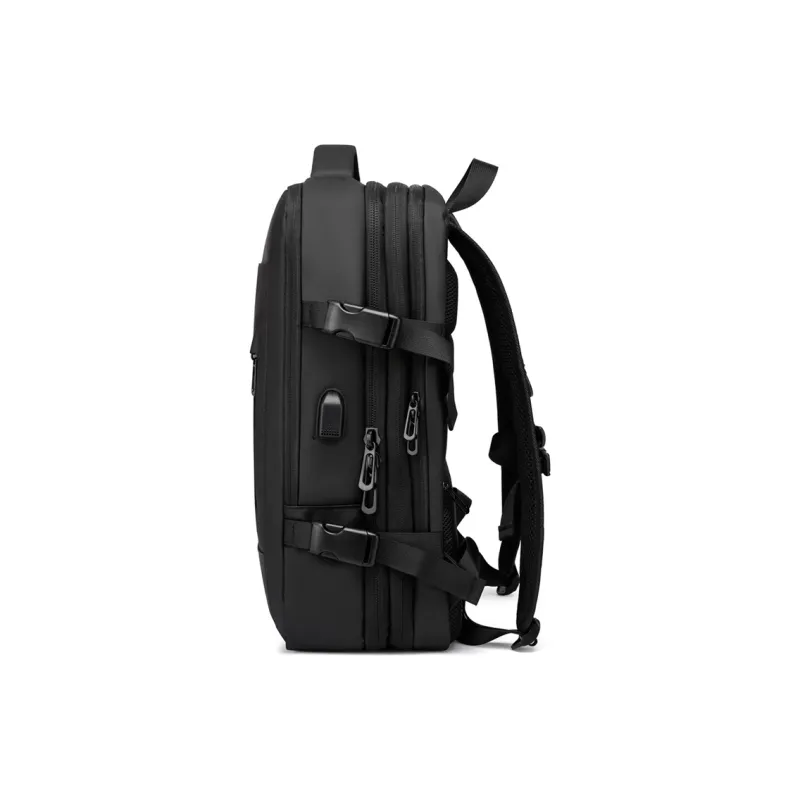 KINGSGEAR PU Laptop Backpack Regular Men's Black-2