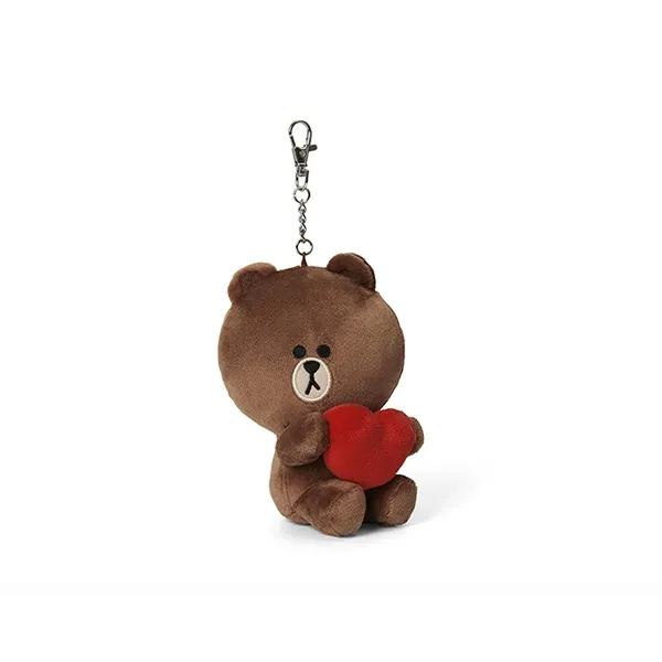 LINE FRIENDS Brown Bear Connie Rabbit Polyester Bag Accessories Unisex Heart-2