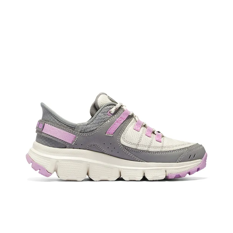 Skechers Summits AT Cushioned Wear Resistant Breathable Supportive Lightweight Low Top Running Shoes Women's Gray White-1