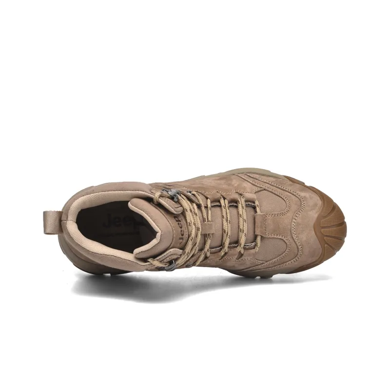 Jeep Non slip Wear resistant Shock Absorption Mid Top Outdoor Shoes Men's Sand-3