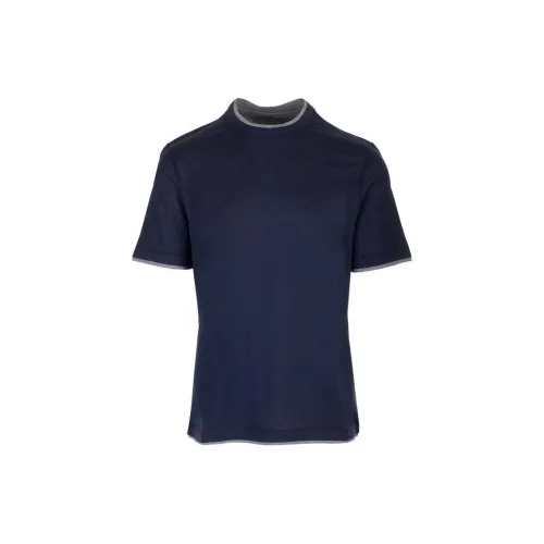 Brunello Cucinelli T-Shirts Men Marine Blue